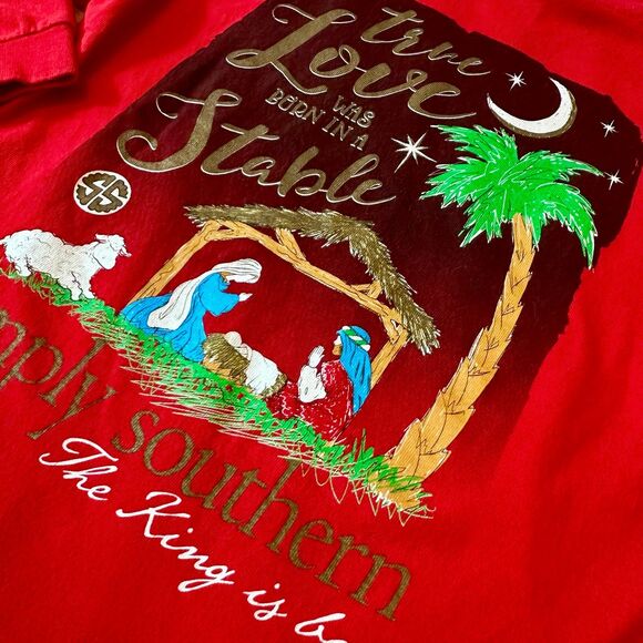 Simply Southern Christmas Nativity Scene Shirt Size Youth Small - Picture 6 of 6